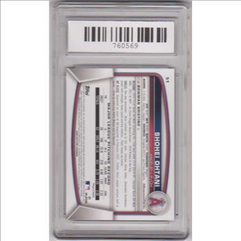 Graded Mint 9 - Shohei Ohtani 2023 Bowman #51 Card