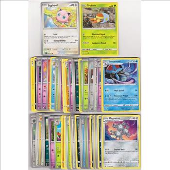 50 Different Pokemon Trading Cards w/ Jigglypuff + More