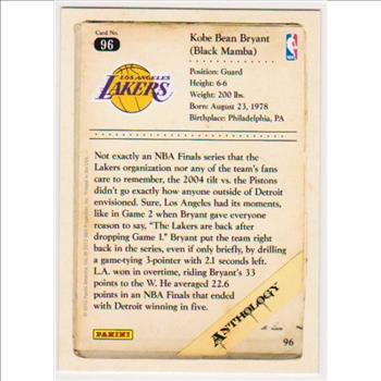 Kobe Bryant 2012 Panini Anthology #96 Card