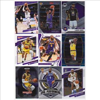 Lebron James Basketball Card Collection - 9 Different