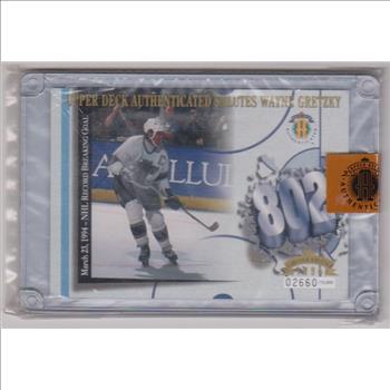 WAYNE GRETZKY - 1994 Upper Deck 802 Goal 3.5x5 Inch C-Card - #'ed/10,000