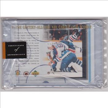 WAYNE GRETZKY - 1994 Upper Deck 802 Goal 3.5x5 Inch C-Card - #'ed/10,000