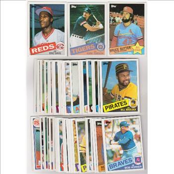50 Different 1985 Topps Baseball Cards - Eric Davis Rookie + More