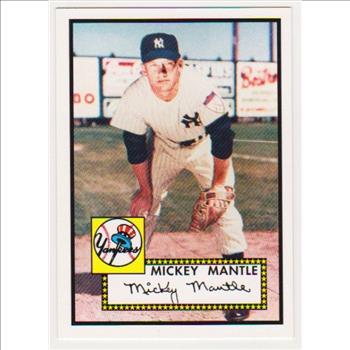 Mickey Mantle 1952 Topps #311 Rookie Commemorative Card - 2006 Topps #25 Rookie Of The Week Card
