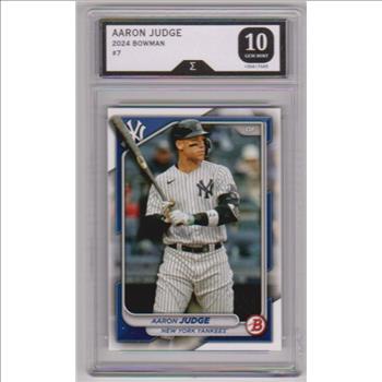 Graded Sigma Gem Mint 10 - Aaron Judge 2024 Bowman #7 Card