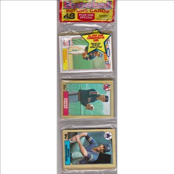 1987 Topps Baseball 49 Card Rack Pack w/ Dwight Gooden On Front