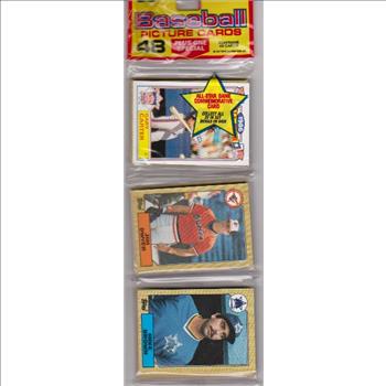 1987 Topps Baseball 49 Card Rack Pack w/ Gary Carter On Front