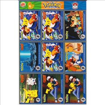 1999 Pokemon Master Trainer Collector Set Uncut 9 Card Uncut #11 Sheet