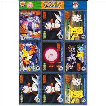 1999 Pokemon Master Trainer Collector Set Uncut 9 Card Sheet #5