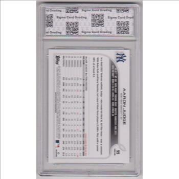 Graded Sigma Mint 9  - Aaron Judge 2022 Topps #99 Card