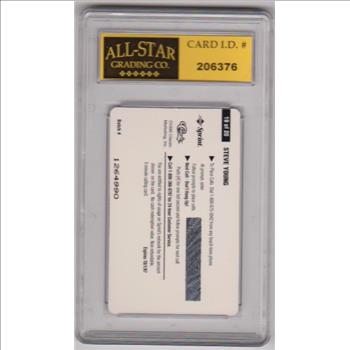 Graded 10 - Steve Young 1996 Classic Clear Assets $5 Phone Card