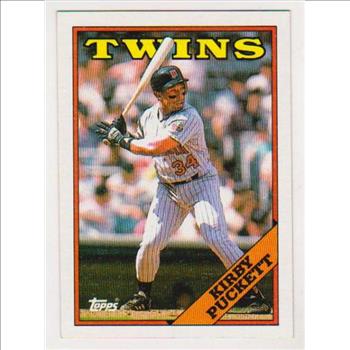 Error Card - Kirby Puckett 1988 Topps Wrong Back - RARE CARD