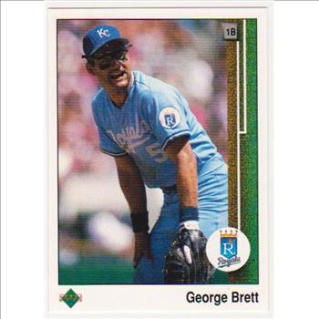  Error - George Brett 1989 Upper Deck w/ Brett/Blankenship Double Print Back - Rare Misprint