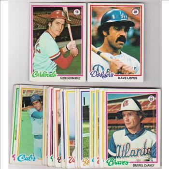 25 Different 1978 Topps Baseball Cards w/ Keith Hernandez + More