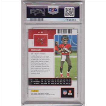 Graded PSA Mint 9 - Tom Brady 2021 Panini Contenders #91 Card