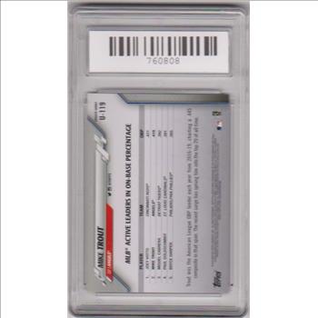 Graded Gem Mint 10 - Mike Trout 2020 Topps Update #U-119 Card