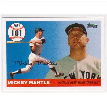 Mickey Mantle '55 Topps Style HR #101 2006 Topps #MHR101 Card ...