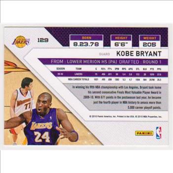 Kobe Bryant 2010-11 Panini Threads #129 Card