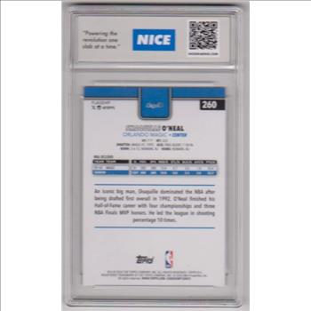 Graded Nice Gem Mint 10 - Shaquille O'Neal 2025 Topps Holo Foil #260 Card