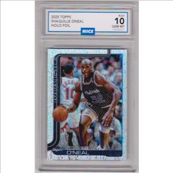 Graded Nice Gem Mint 10 - Shaquille O'Neal 2025 Topps Holo Foil #260 Card