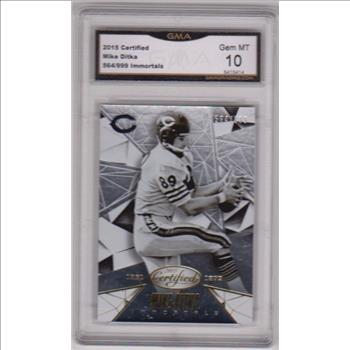 Graded Gem Mint 10 - Mike Ditka 2015 Panini Certified Immortals #116 Card (#564/999 Produced)