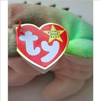 1997 Ty Beanie Baby Rainbow The Chameleon - With Iggy Error Tags