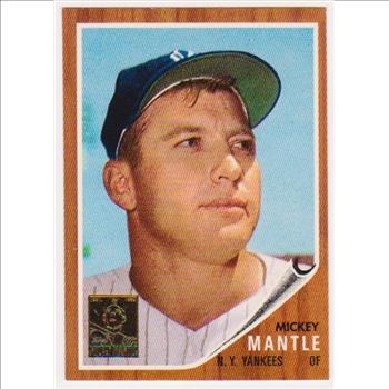 Mickey Mantle 1962 Topps #200 Commemorative Card - 1996 Topps #12 of 19 Insert Card