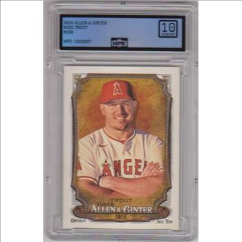 Graded MPE Gem Mint 10 - Mike Trout 2024 Topps Allen & Ginter #280 Card