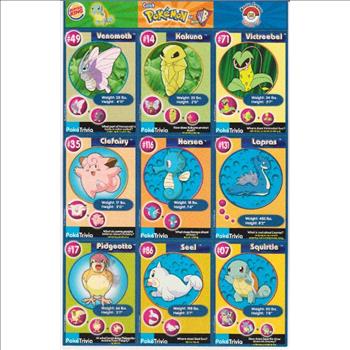 1999 Pokemon Master Trainer Collector Set Uncut 9 Card Uncut #15 Sheet