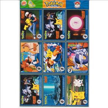 1999 Pokemon Master Trainer Collector Set Uncut 9 Card Uncut #15 Sheet
