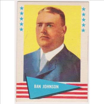 1961 Fleer Ban Johnson #48 Card - HOF'er