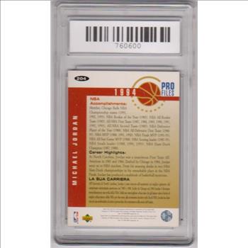 Graded Mint 9 - Michael Jordan 1994-95 Collector's Choice Italian #204 Card