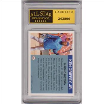 Graded 9 - Ken Griffey, Jr. 1992 Front Row Hologram #1 of 3 Card