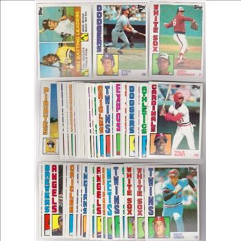 50 Different 1984 Topps Baseball Cards w/ Bill Madlock/Wade Boggs + More