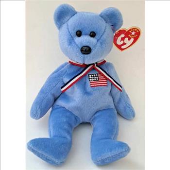 2001 Ty Beanie Baby AMERICA THE BEAR - With Original Tags
