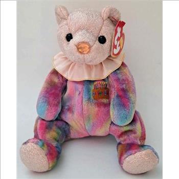 2001 Ty Beanie Baby OCTOBER THE BIRTHDAY BEAR - New With Tags