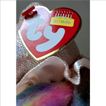 2001 Ty Beanie Baby OCTOBER THE BIRTHDAY BEAR - New With Tags