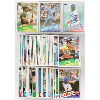50 Different 1985 Topps Baseball Cards - Rickey Henderson + More