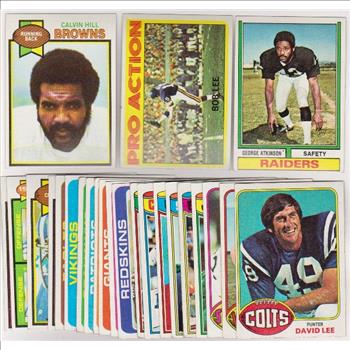 24 Different 1970's Topps Football Cards (1972-1979) w/ Calvin Hill + More
