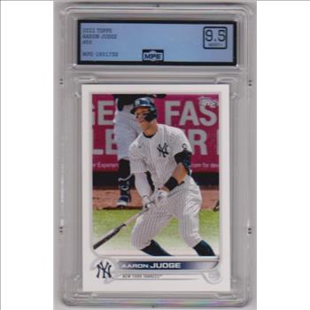 Graded MPE Mint+ 9.5 - Aaron Judge 2022 Topps #99 Card