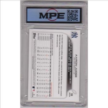 Graded MPE Mint+ 9.5 - Aaron Judge 2022 Topps #99 Card