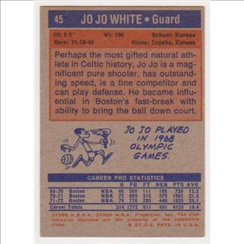 1972-73 Topps Jo Jo White #45 Card - HOF'er