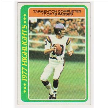 1978 Topps Fran Tarkenton #5 Card - HOF'er