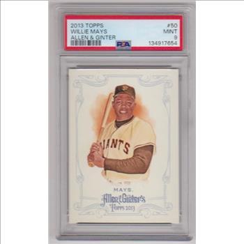 Graded PSA Mint 9 - Willie Mays 2013 Topps Allen & Ginter #50 Card