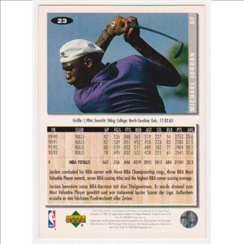 RARE GERMAN VERSION - Michael Jordan 1994-95 Collector's Choice #23 Card
