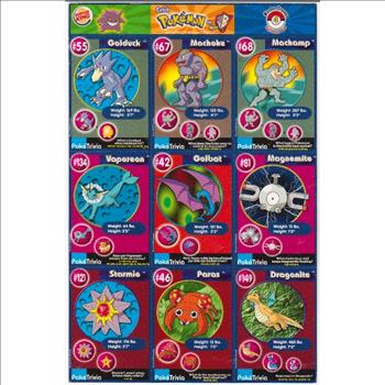 1999 Pokemon Master Trainer Collector Set Uncut 9 Card Sheet #4