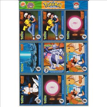 1999 Pokemon Master Trainer Collector Set Uncut 9 Card Sheet #4