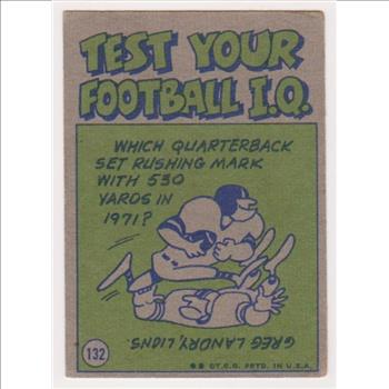 1972 Topps Bob Griese #132 Card - HOF'er