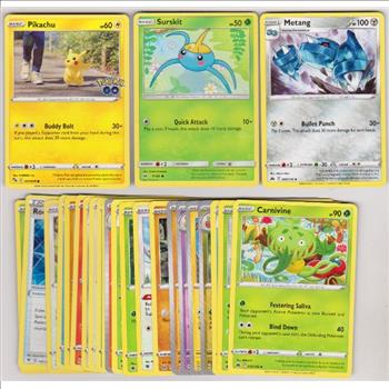 25 Different Pokemon Trading Cards w/ Pikachu + More