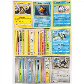 50 Different Pokemon Trading Cards w/ Electabuzz + More